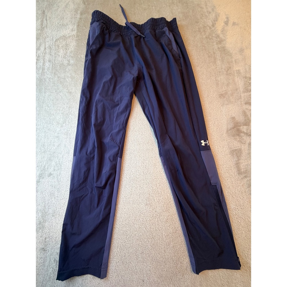 Under Armour Squad Warm-Up Pants Mens Large Navy Blue Athletic Track Trousers